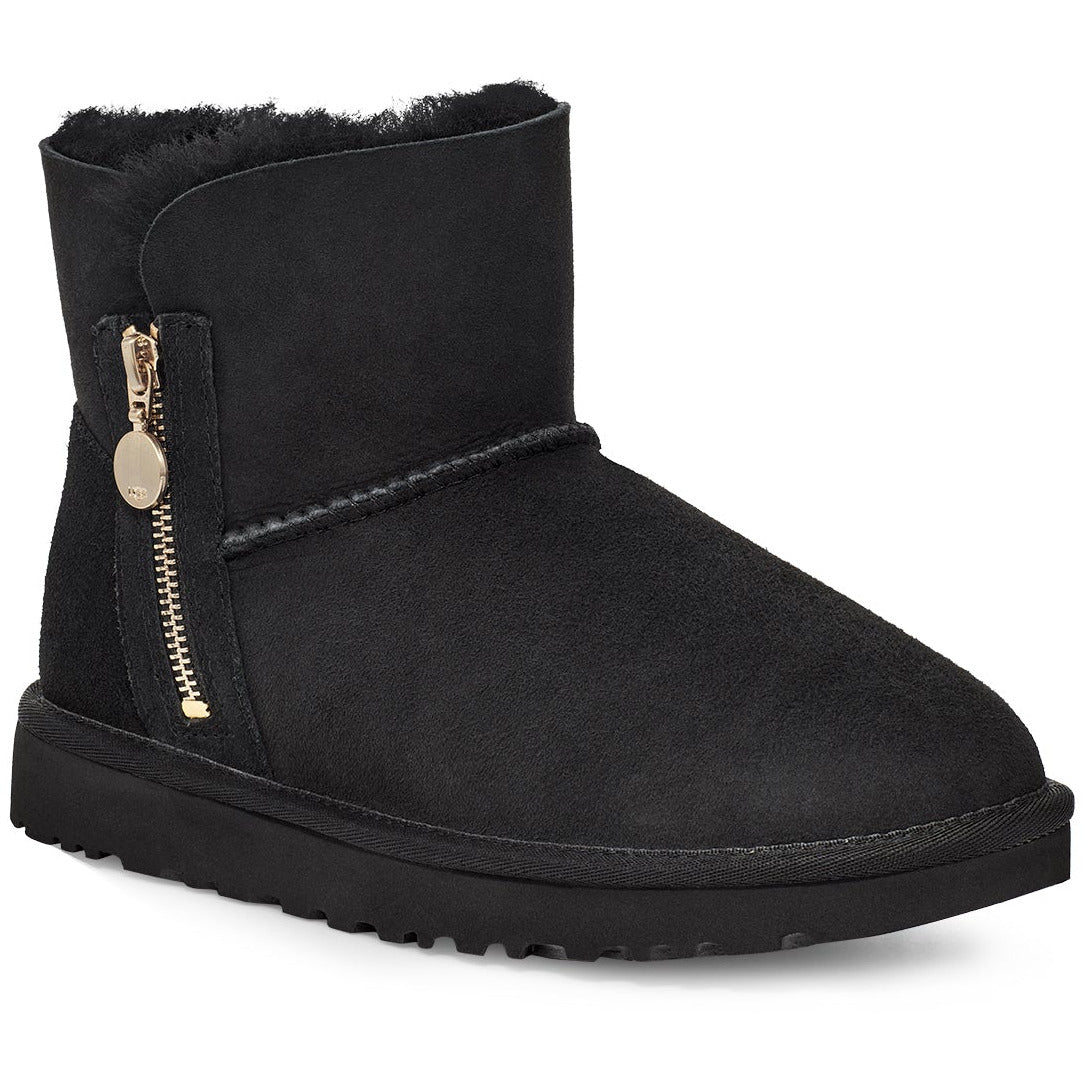 UGG Women's Bailey Zip Mini Boot in Black  Women's Footwear