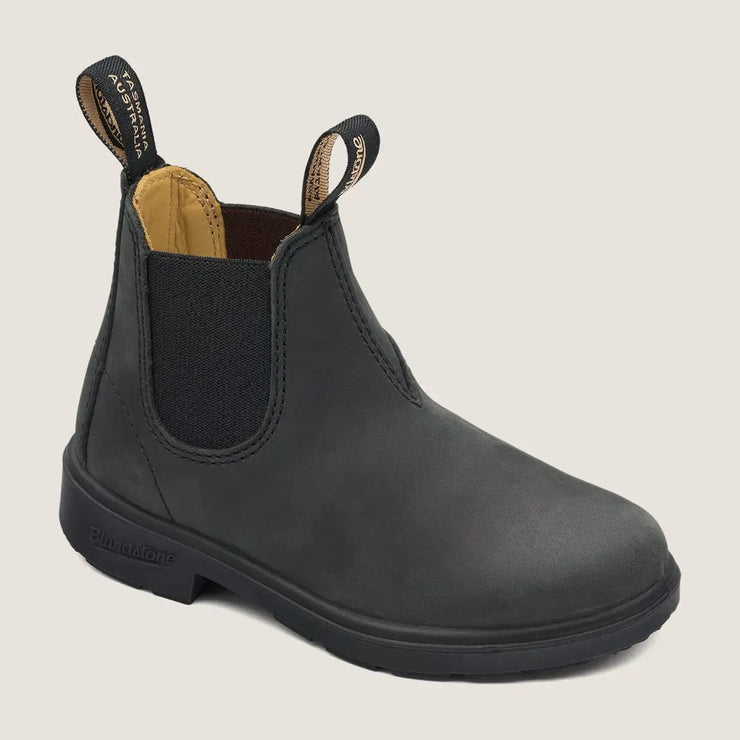 Blundstone Kids Series 1325 Premium Leather Chelsea Boots in Rustic Black  Kid&