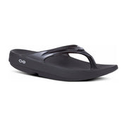 OOFOS Women's OOlala Thong Sandal in Black  Women's Footwear