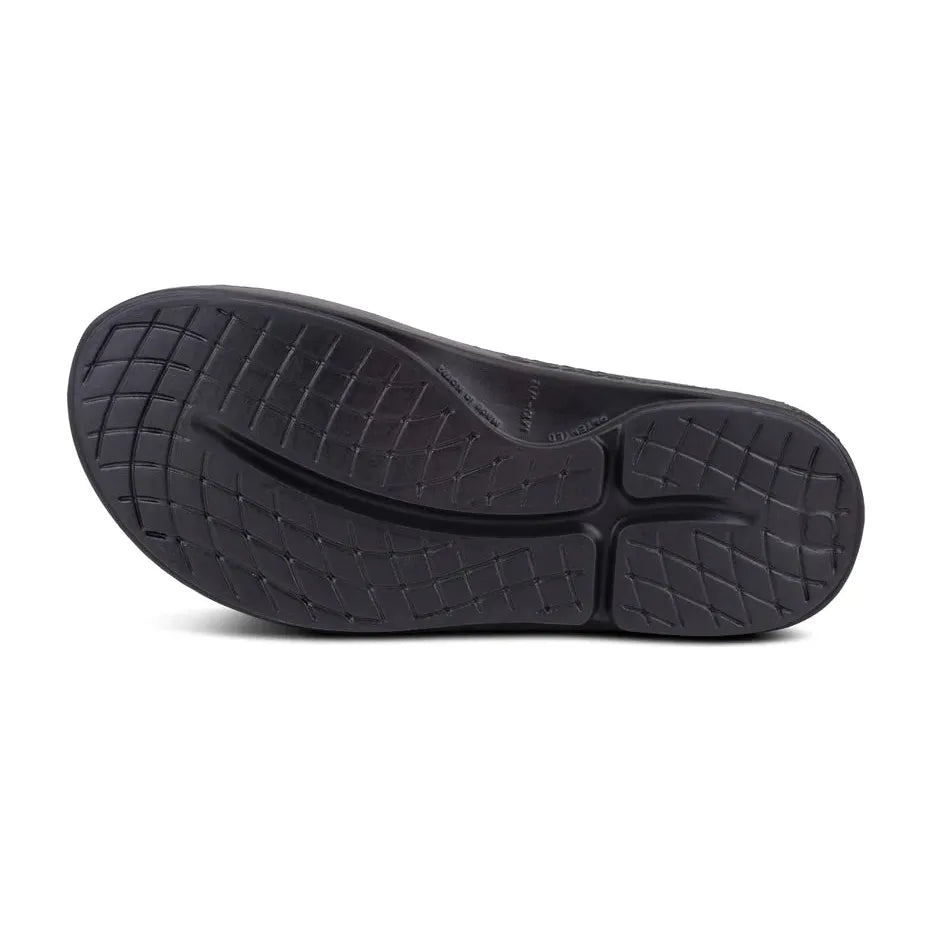 OOFOS Unisex Ooahh Sports Sandals in Black Matte  Men's Footwear