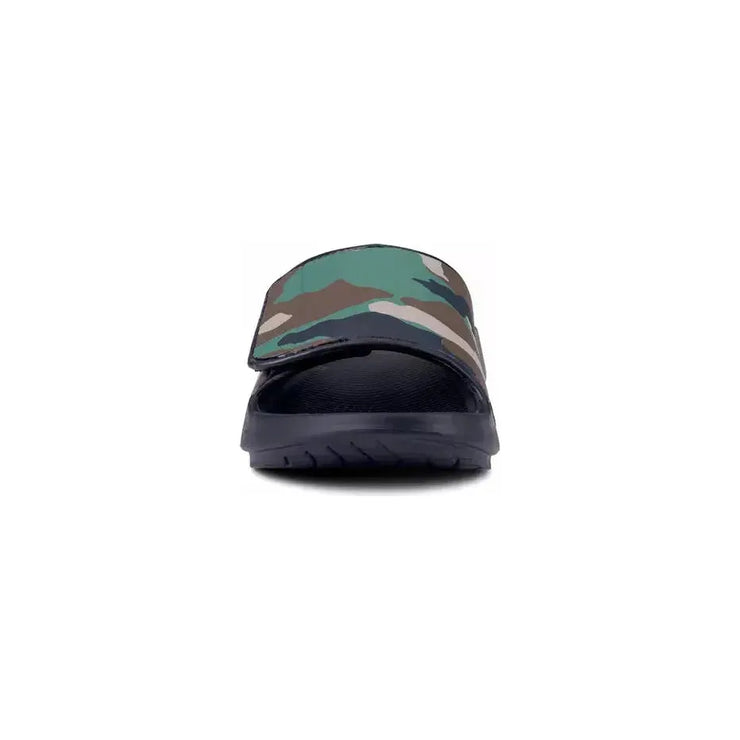 OOFOS Unisex OOahh Sport Flex Sandal in Woodland Camo  Footwear
