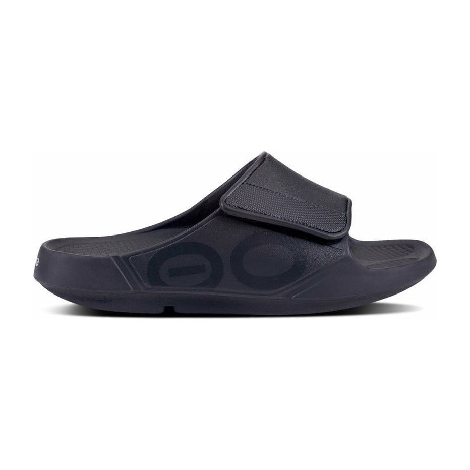 OOFOS Unisex Ooahh Sports Flex Sandals in Black Matte  Men's Footwear