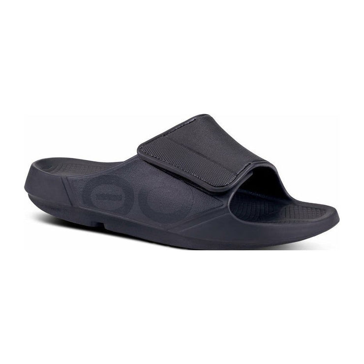 OOFOS Unisex Ooahh Sports Flex Sandals in Black Matte  Men&