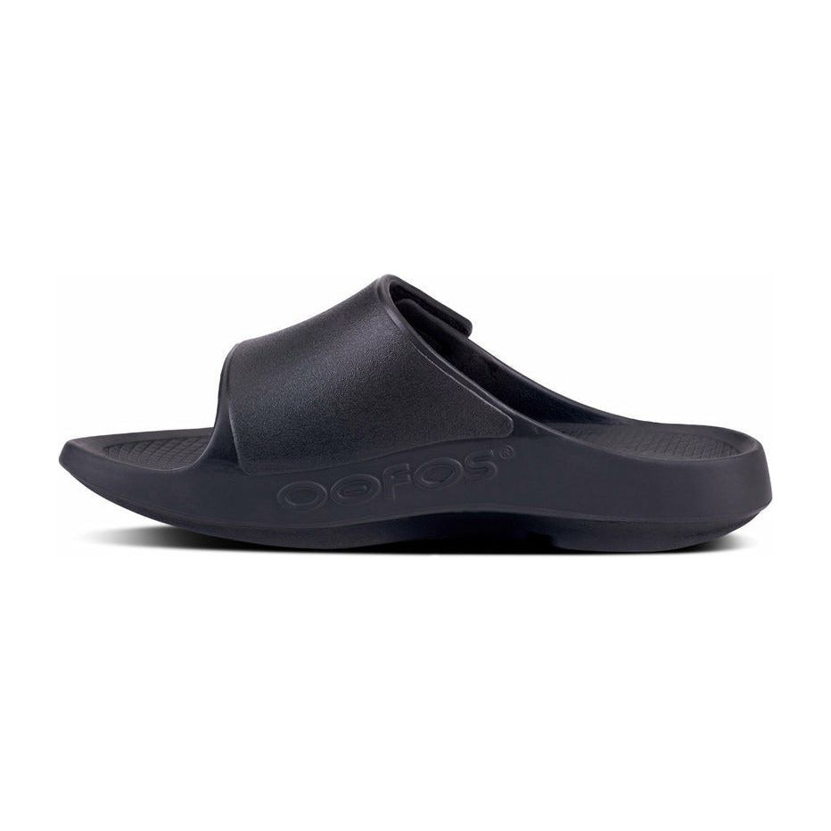 OOFOS Unisex Ooahh Sports Flex Sandals in Black Matte  Men's Footwear