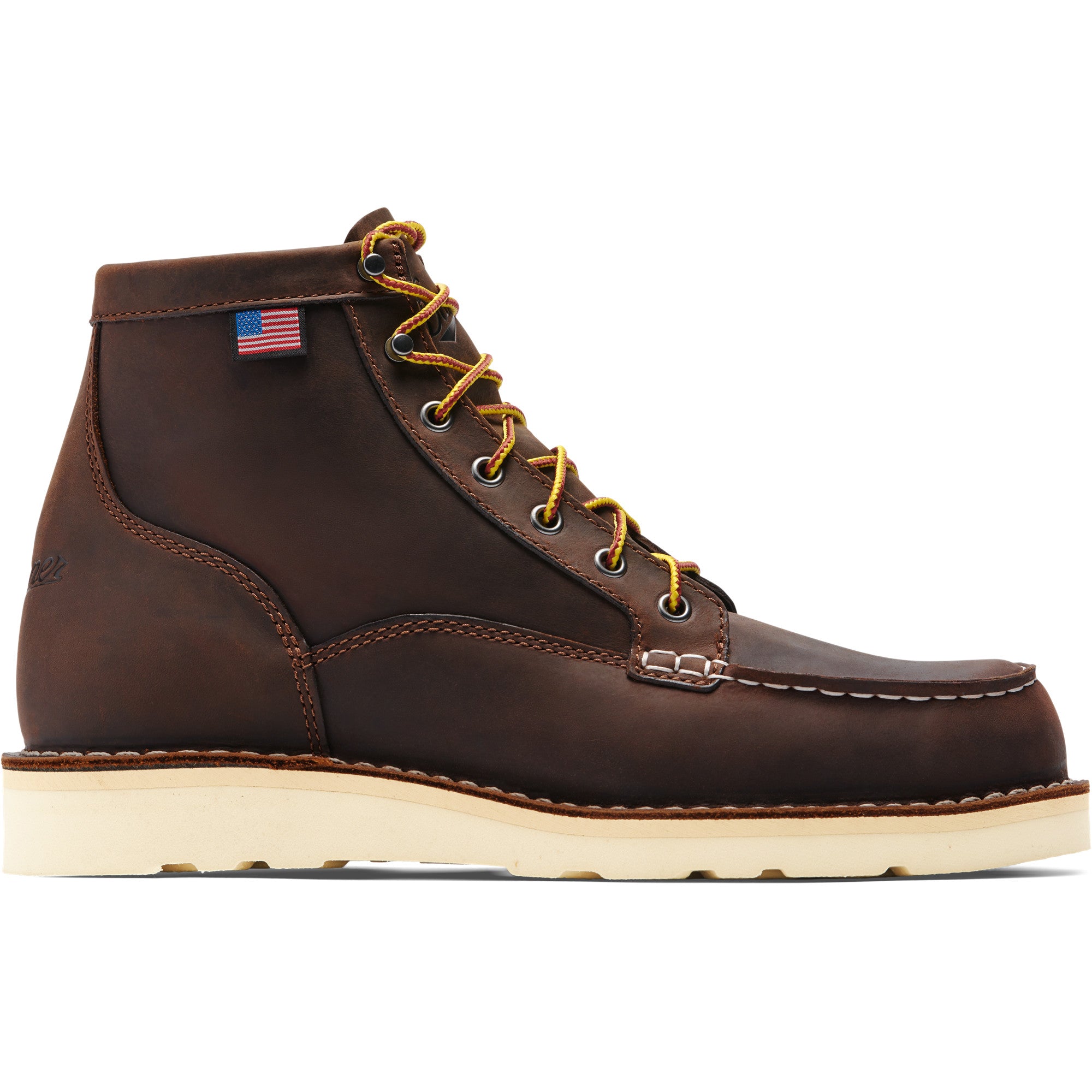 Danner Men's Bull Run Mocha Toe 6" Boot in Brown Steel Toe  Men's Footwear