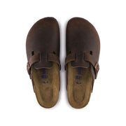 Birkenstock Boston Oiled Leather Soft Footbed Clog in Habana  Unisex Footwear