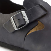 Birkenstock London Oiled Leather Classic Footbed in Black