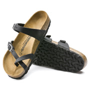 Birkenstock Mayari Oiled Leather Classic Footbed Sandal in Black