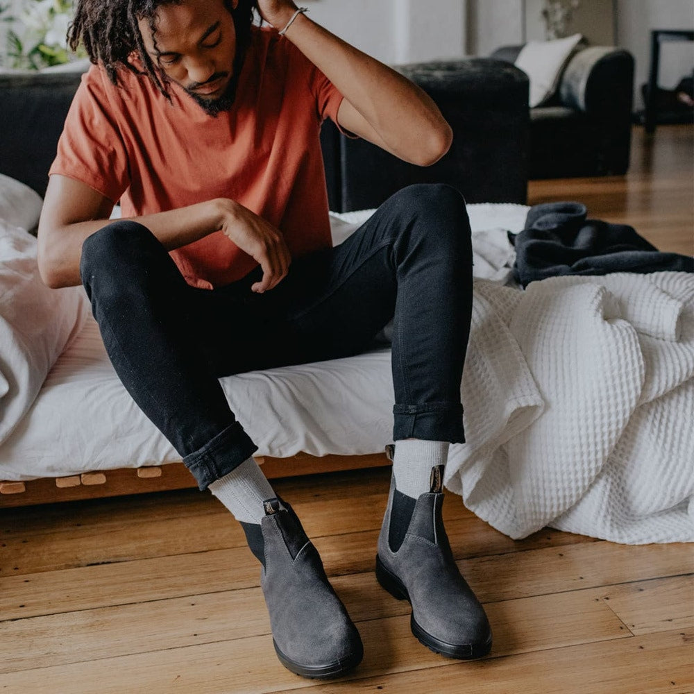 Blundstone Original 1910 Suede Leather Boot in Steel Grey