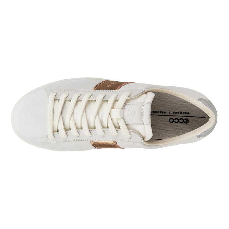 Ecco Women's Sneaker in White Hammered Bronze Pure S – Footprint