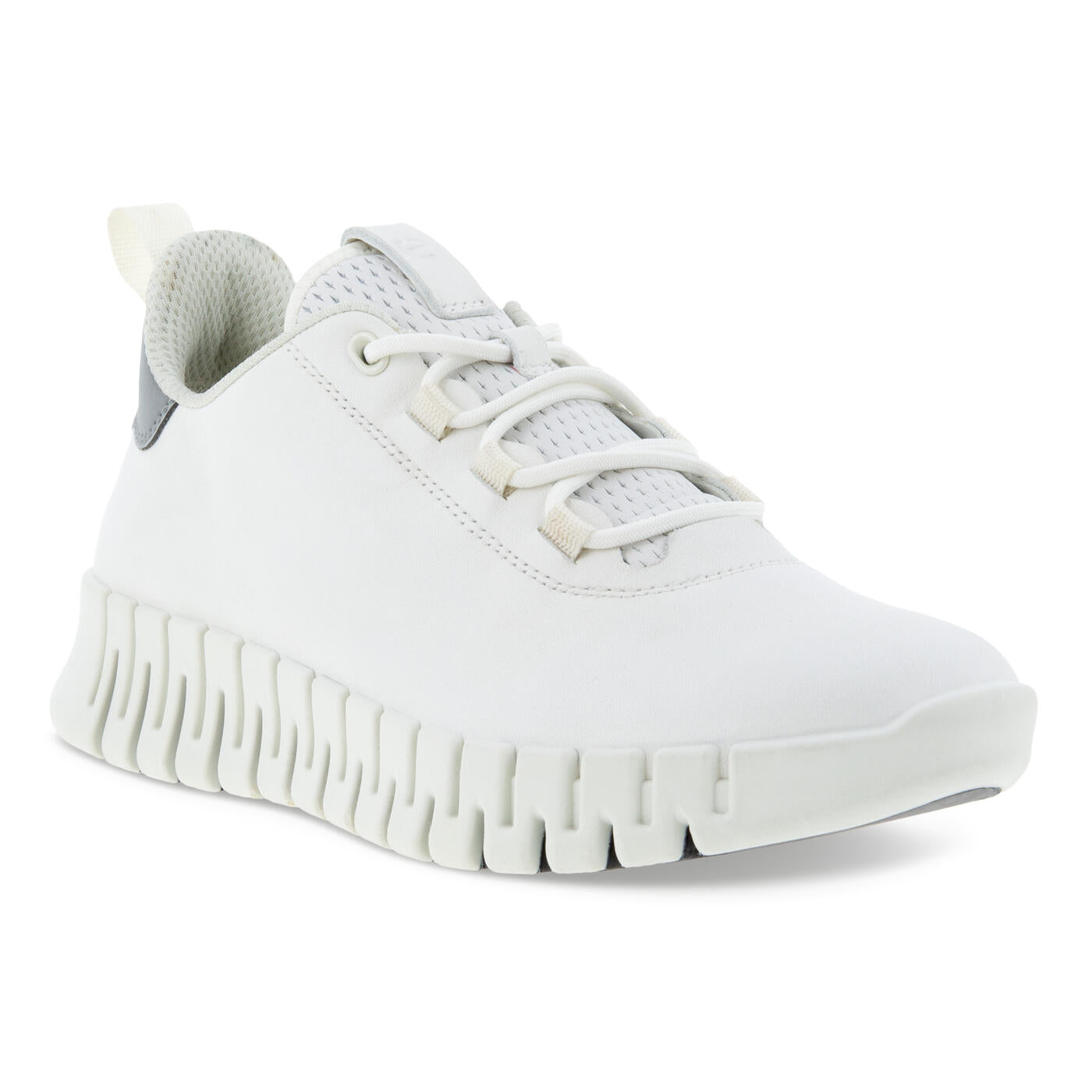 Ecco Women's Gruuv Sneaker in White Light Grey  Women's Footwear