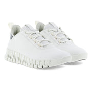Ecco Women's Gruuv Sneaker in White Light Grey  Women's Footwear