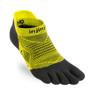 Injinji Men's Run Lightweight No-Show Sock in Limeade  Accessories