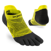 Injinji Men's Run Lightweight No-Show Sock in Limeade  Accessories