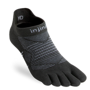 Injinji Men's Run Lightweight No-Show Sock in Noir