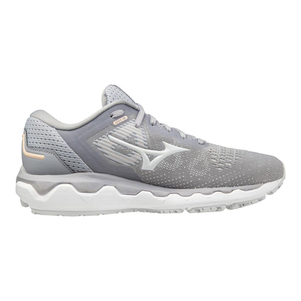 Mizuno Women's Wave Horizon 5 in Silver Filigree-Barely Blue 7BBB  Women's Footwear