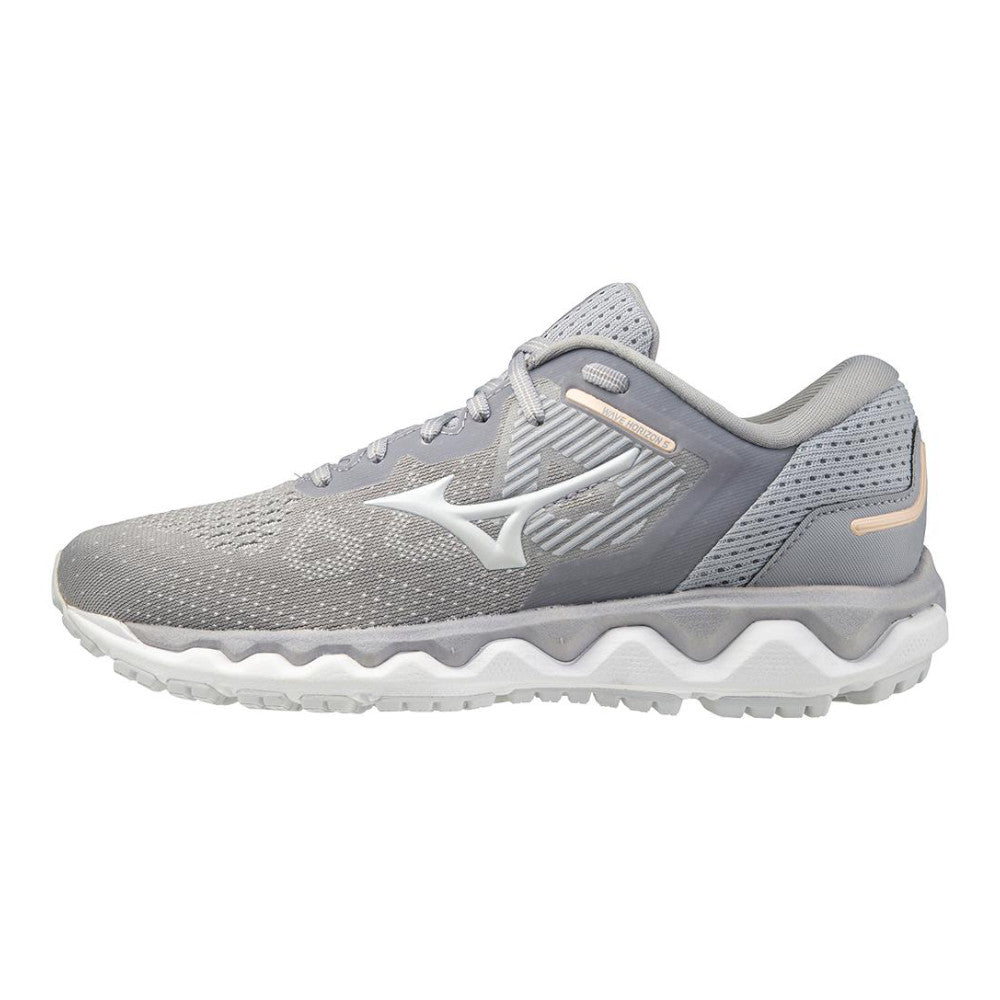 Mizuno Women's Wave Horizon 5 in Silver Filigree-Barely Blue 7BBB  Women's Footwear