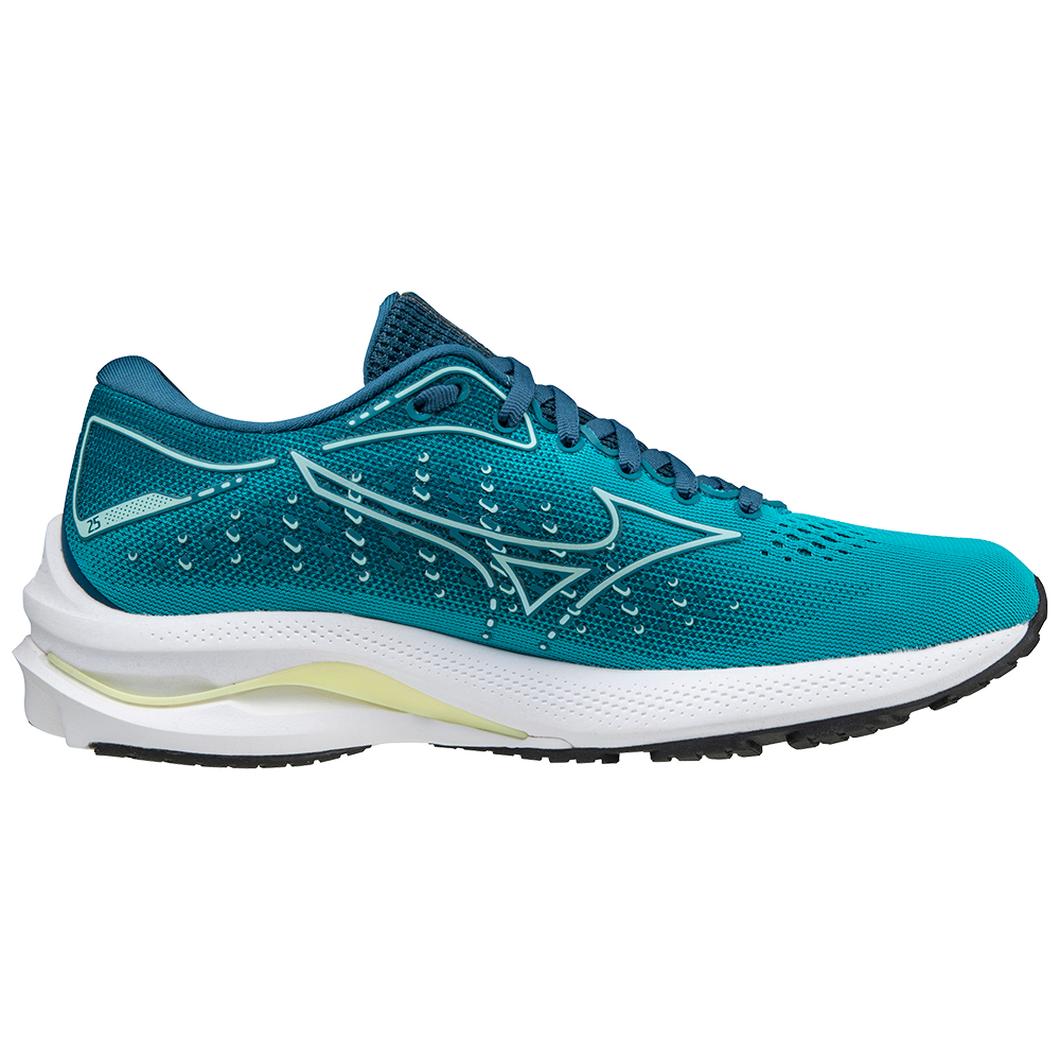 Mizuno Women's Wave Rider 25 (LKCW) in Lake Blue-Clearwater  Women's Footwear