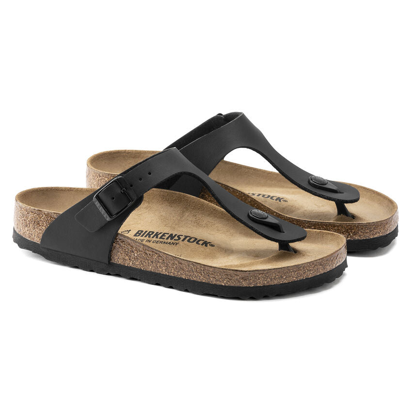 Birkenstock Gizeh Birko-Flor Classic Footbed Sandal in Black  Women's Footwear