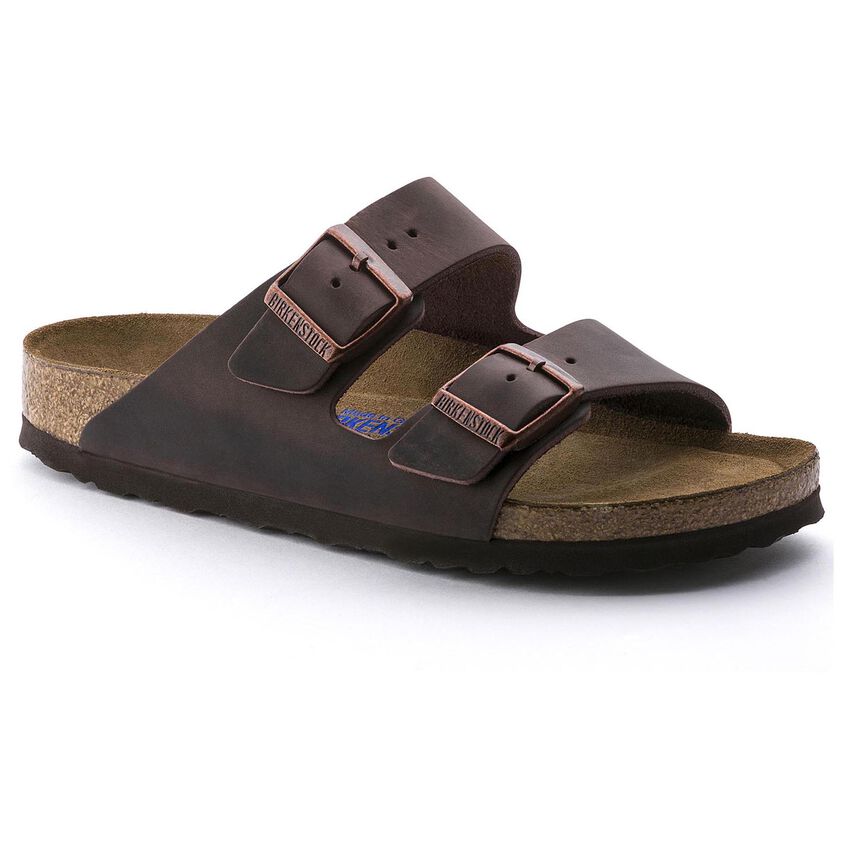 Birkenstock Arizona Oiled Leather Soft Footbed Sandal in Habana  Men's Footwear