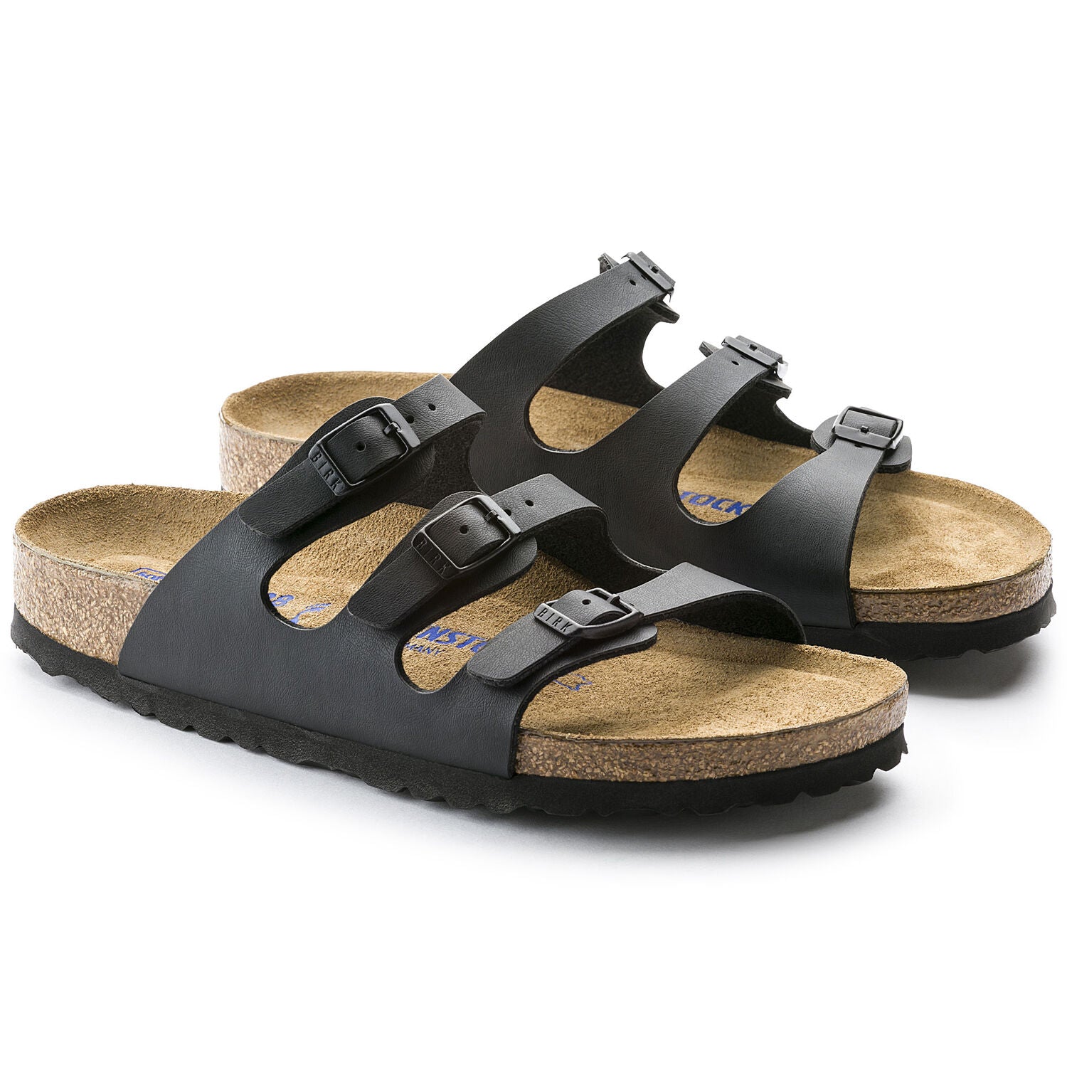 Birkenstock Women's Florida Birko-Flor Soft Footbed Sandal in Black  Women's Footwear