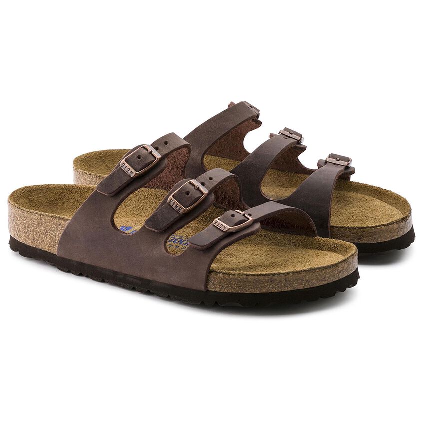 Birkenstock Flordia Oiled Leather SFB Sandal in Habana  Women's Footwear