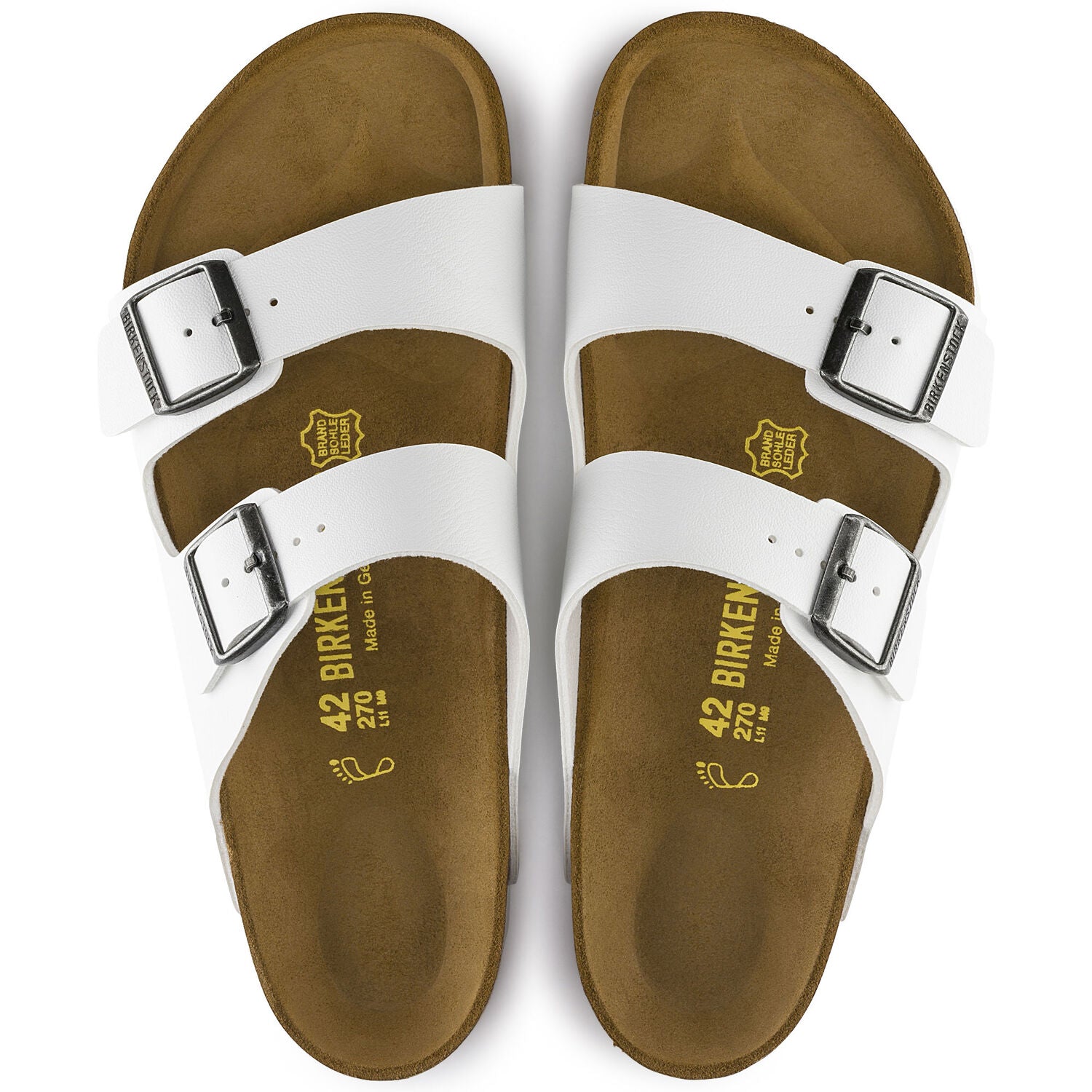 Birkenstock Arizona Birko-Flor Classic Footbed Sandal in White  Women's Footwear