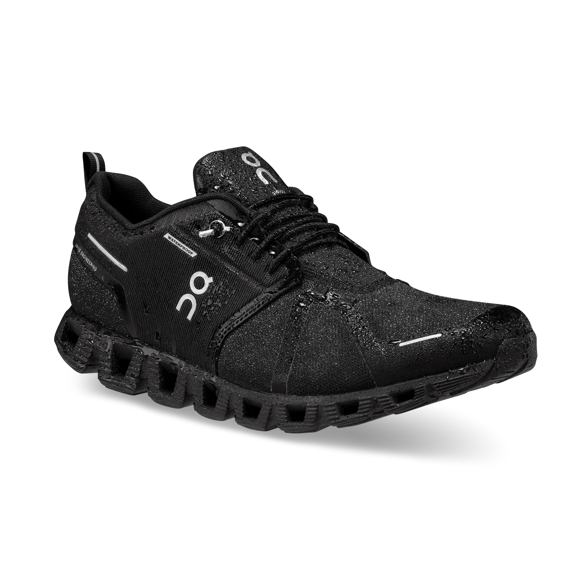 On Running Men's Cloud 5 Waterproof Shoe in All Black  Men's Footwear