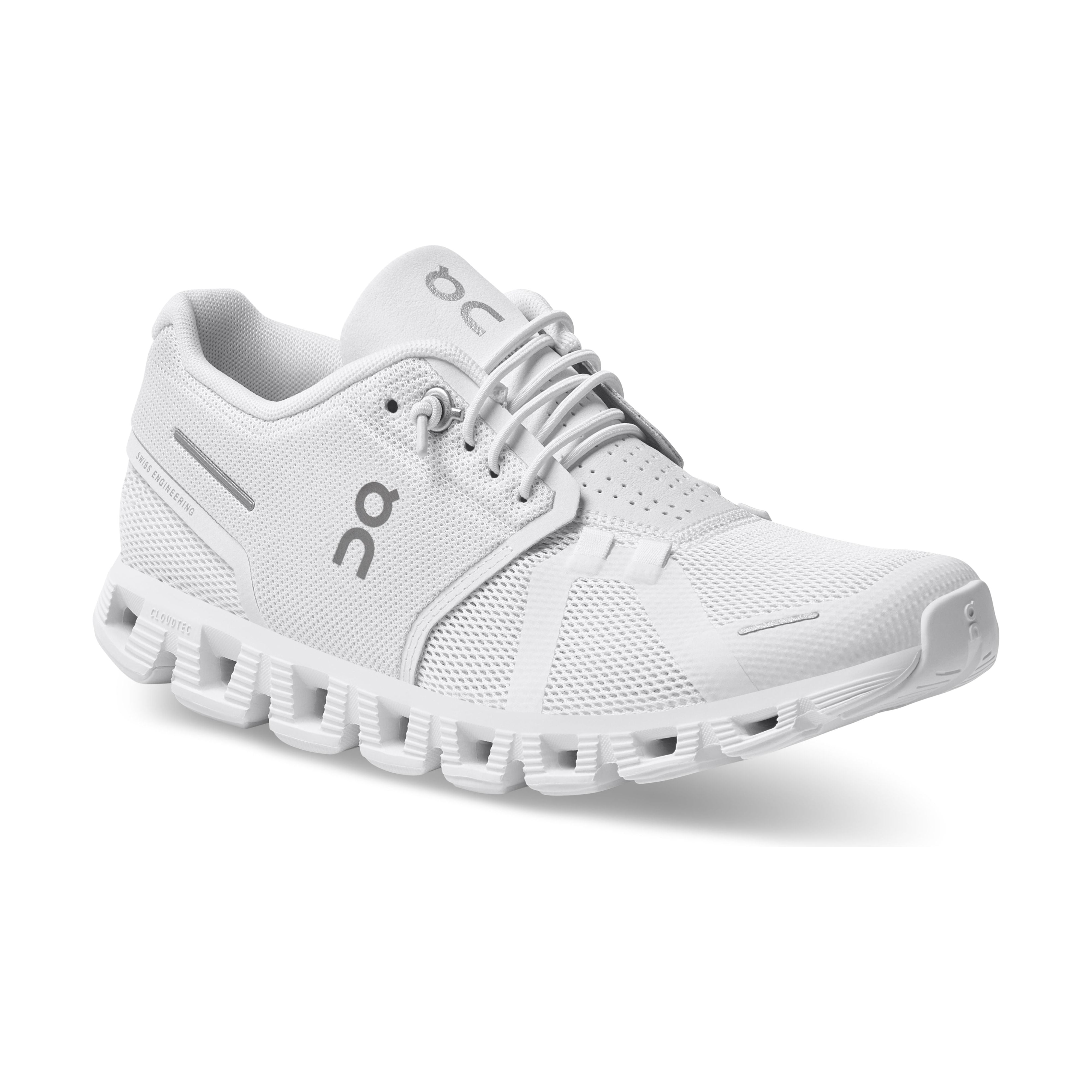 On Running Women's Cloud 5 Shoe in All White  Women's Footwear