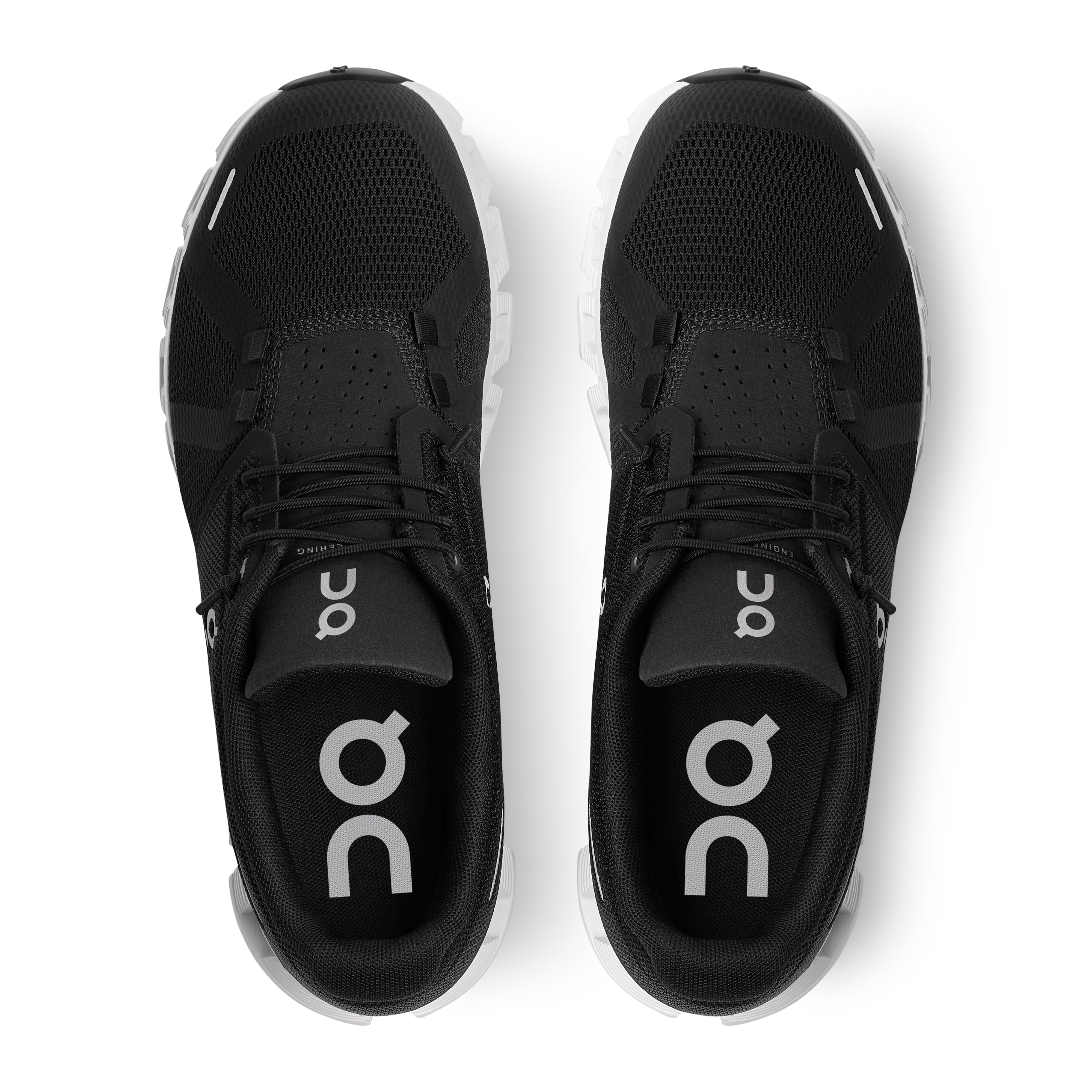 On Running Women's Cloud 5 Running Shoe in Black White  Women's Footwear