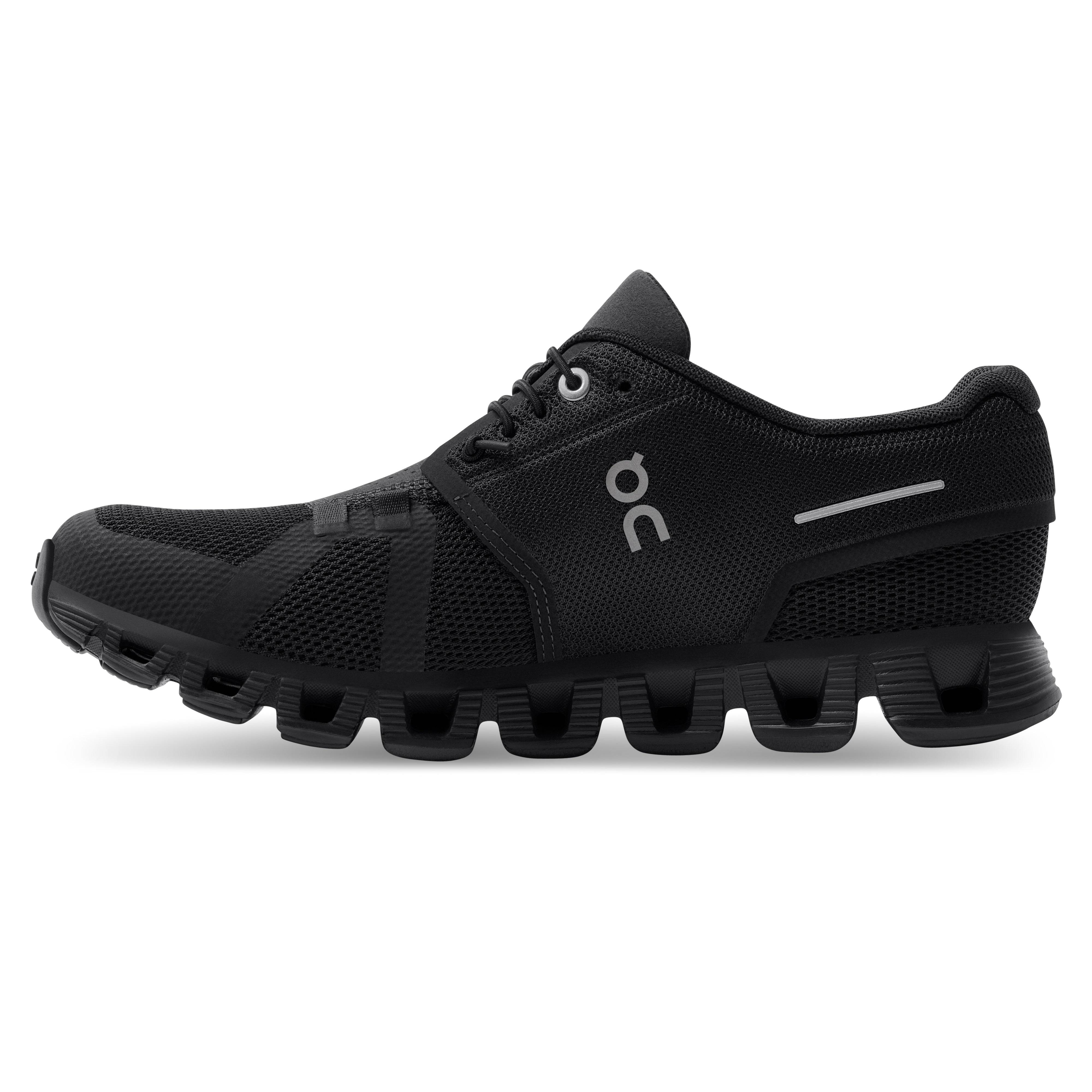 On Running Women's Cloud 5 Running Shoe in All Black | Footprint