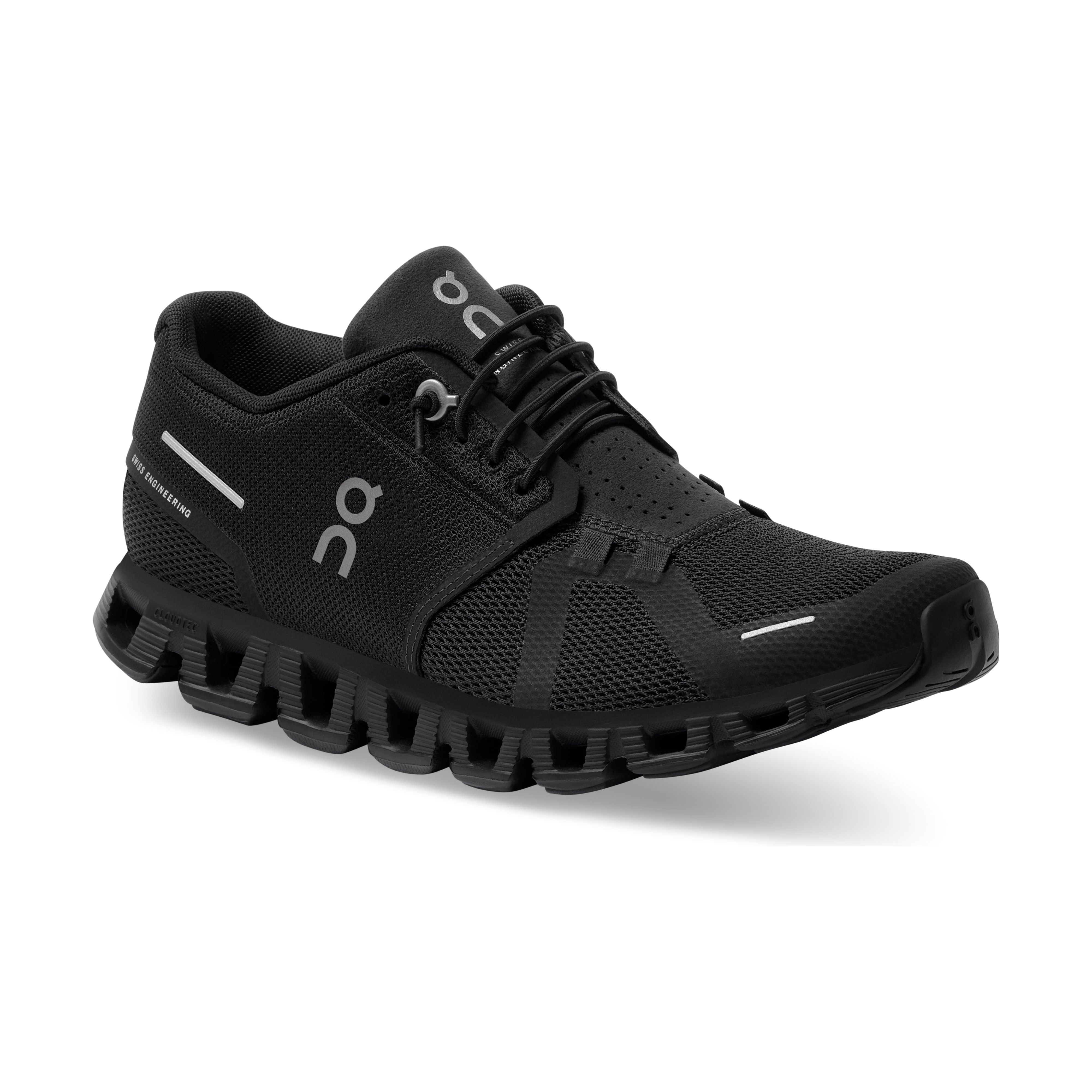 On Running Women's Cloud 5 Running Shoe in All Black  Women's Footwear