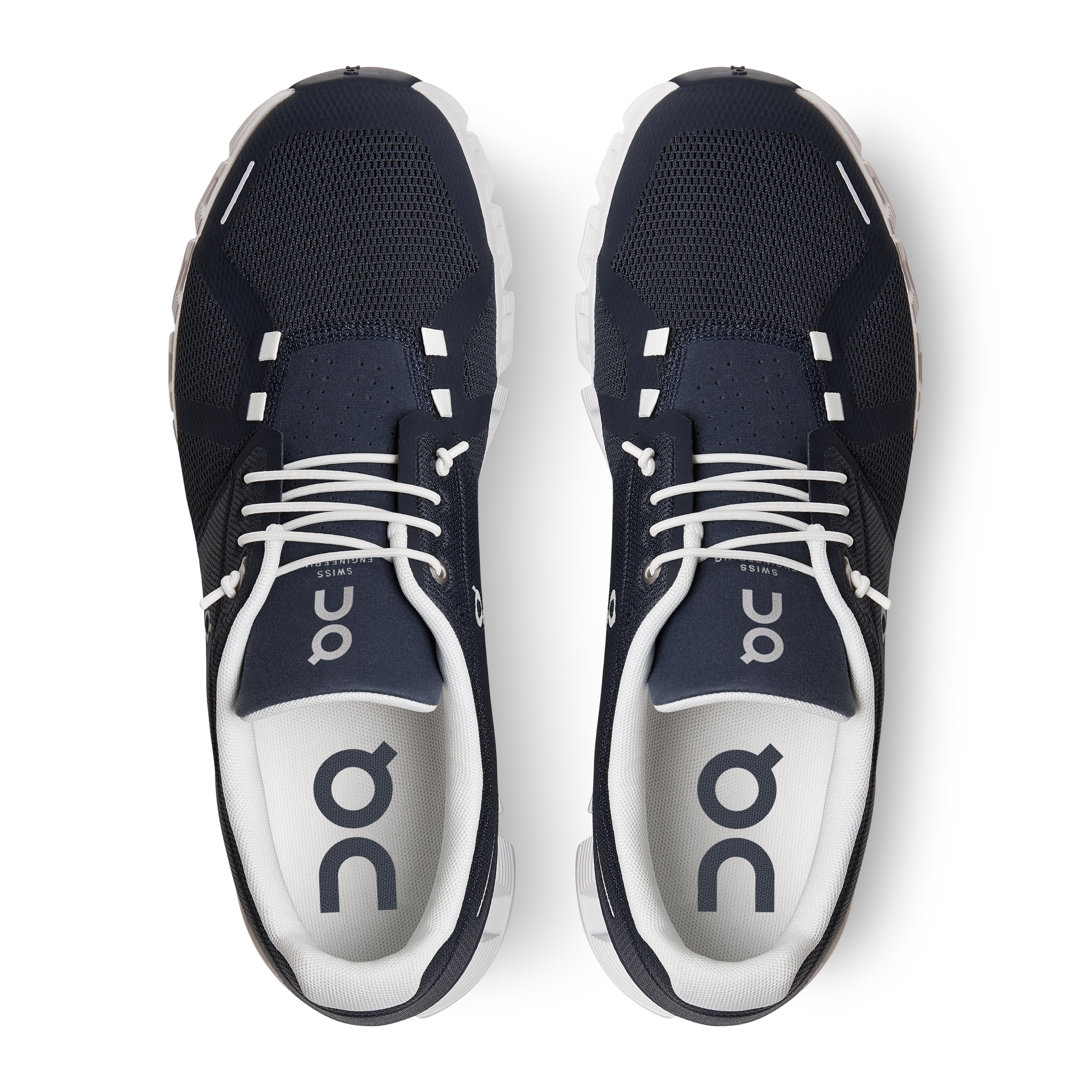 On Running Men's Cloud 5 Running Shoe in Midnight White  Men's Footwear