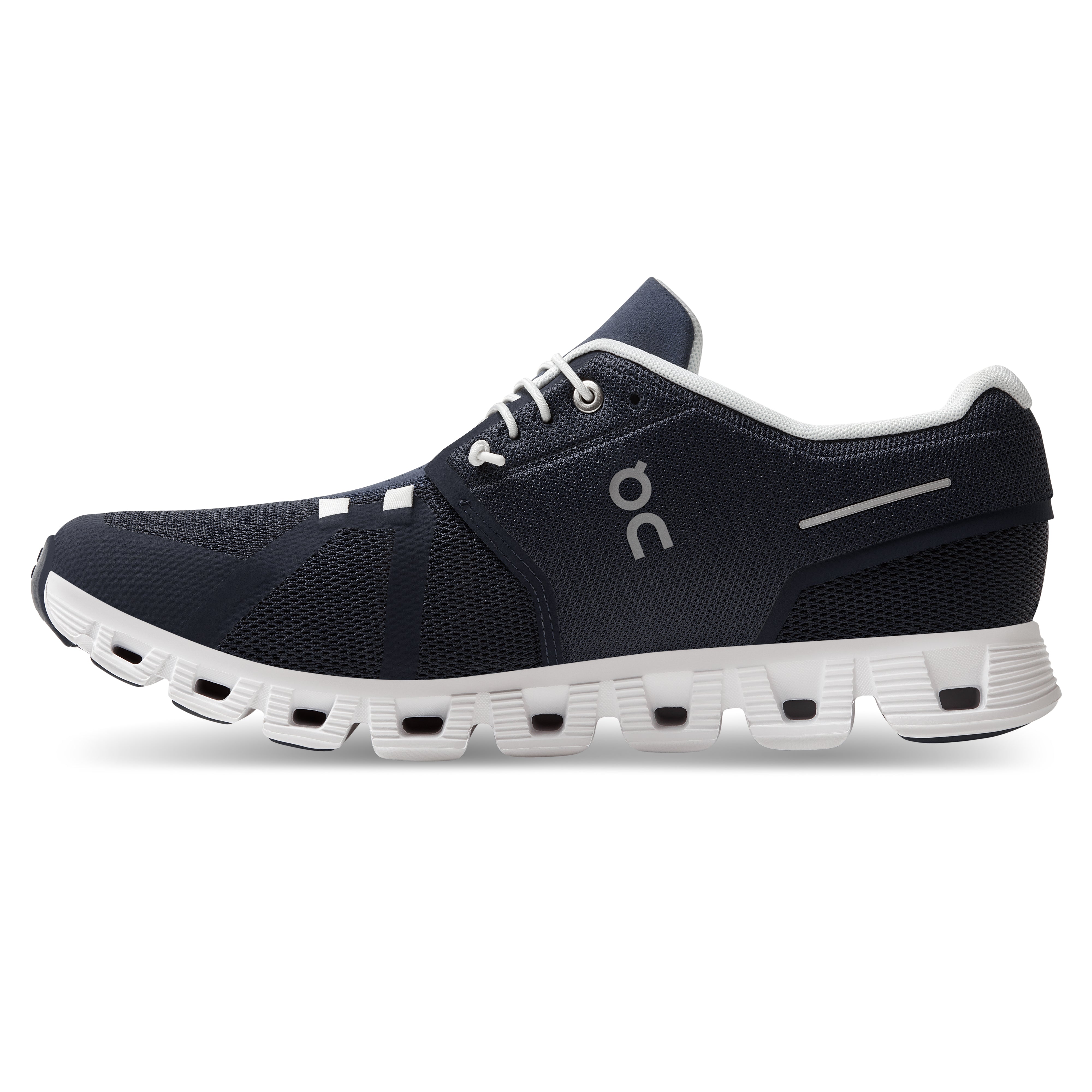 On Running Men's Cloud 5 Running Shoe in Midnight White  Men's Footwear