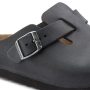 Birkenstock Boston Oiled Leather Classic Footbed Clog in Black  Men's Footwear