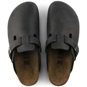 Birkenstock Boston Oiled Leather Classic Footbed Clog in Black