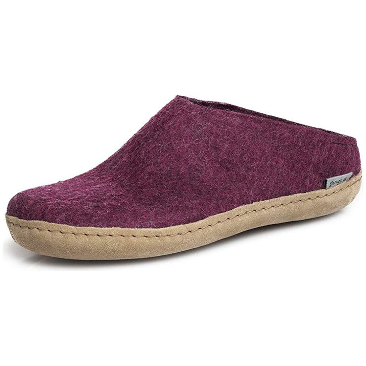 Glerups The Slip-On With Leather Sole in Cranberry