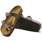 Birkenstock Mayari Birkibuc Classic Footbed Sandal in Mocha  Women's Footwear