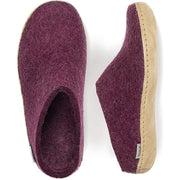 Glerups The Slip-On With Leather Sole in Cranberry