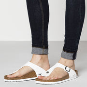 Birkenstock Gizeh Birko-Flor Classic Footbed Sandal in White  Women's Footwear