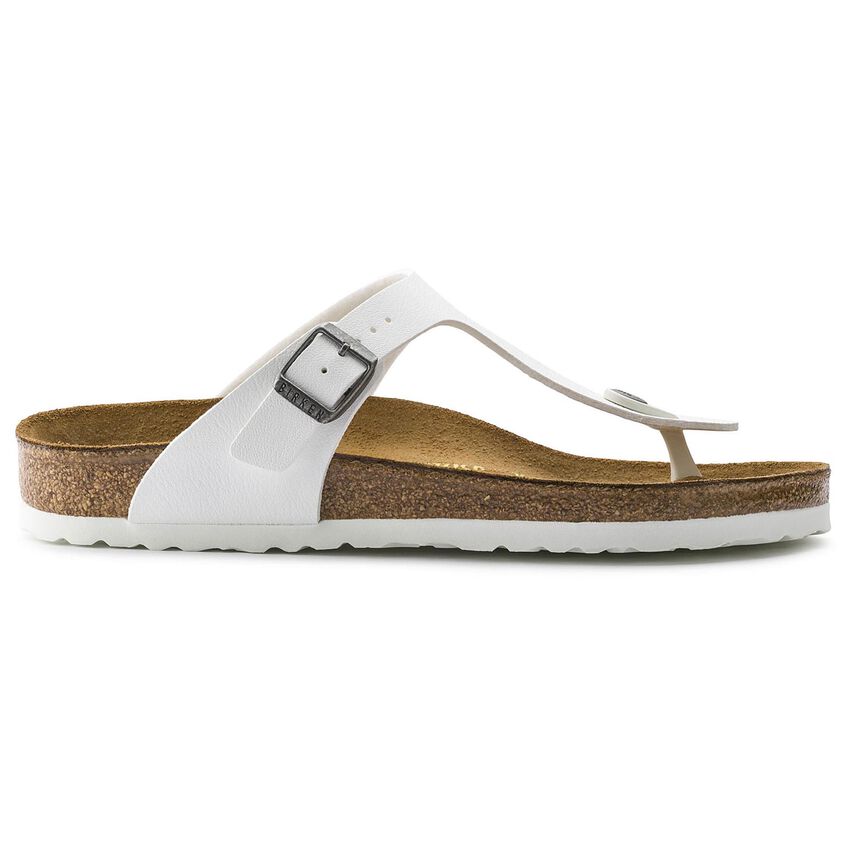 Birkenstock Gizeh Birko-Flor Classic Footbed Sandal in White  Women's Footwear