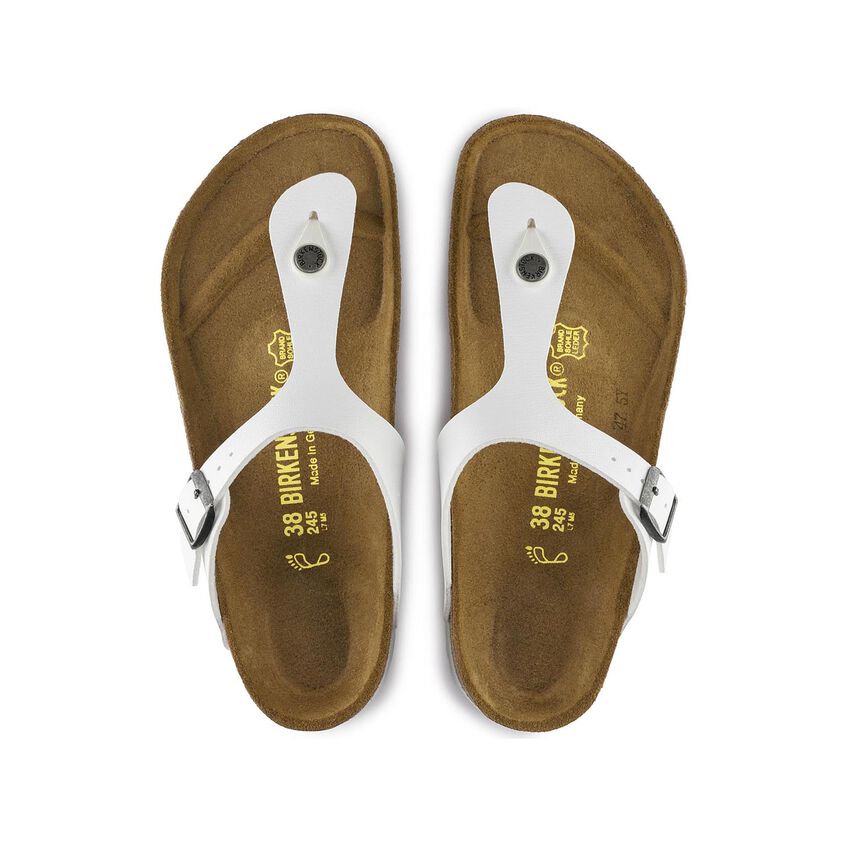 Birkenstock Gizeh Birko-Flor Classic Footbed Sandal in White  Women's Footwear