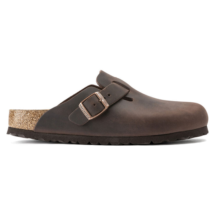Birkenstock Boston Oiled Leather Classic Footbed Clog in Habana  Men&