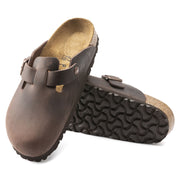 Birkenstock Boston Oiled Leather Classic Footbed Clog in Habana  Men's Footwear