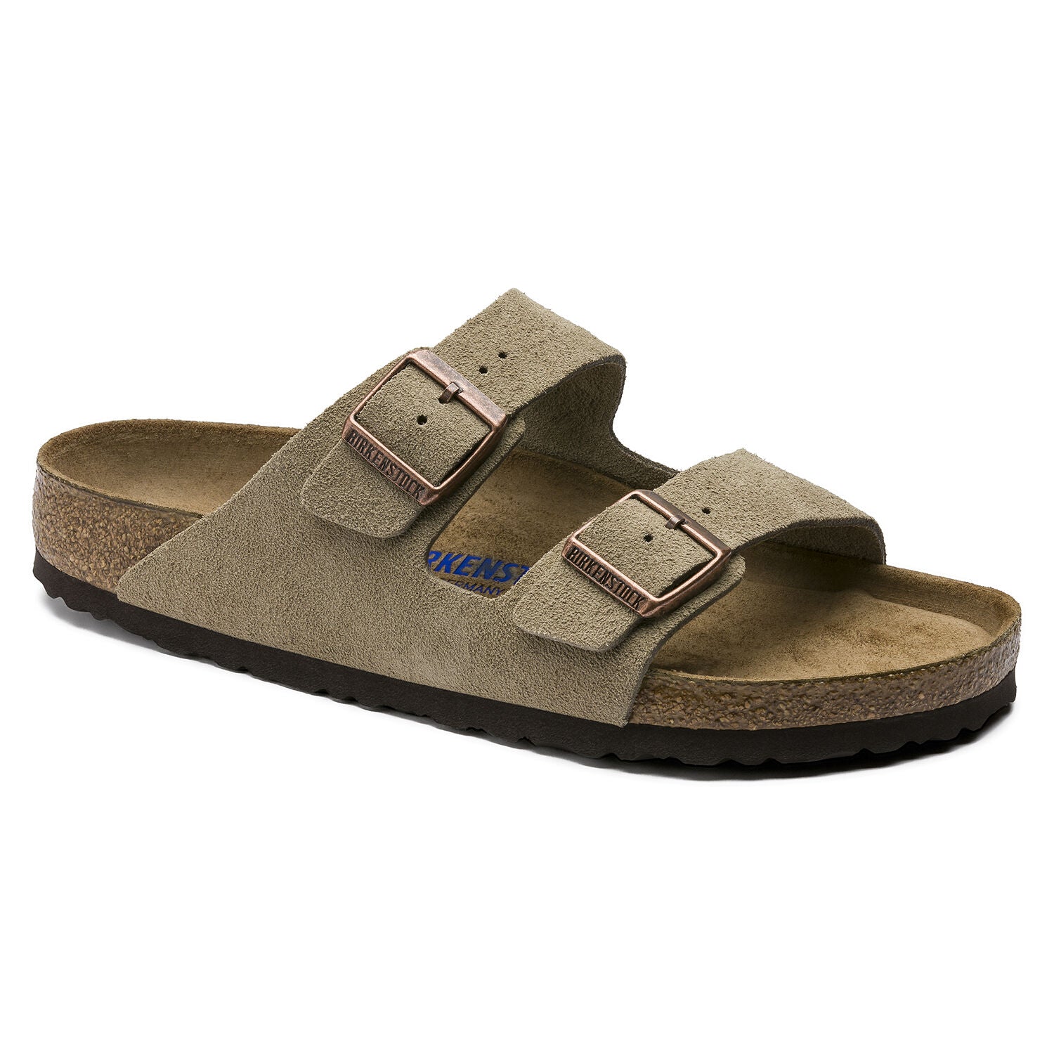 Birkenstock Arizona Suede Leather Sandal Soft Footbed Taupe