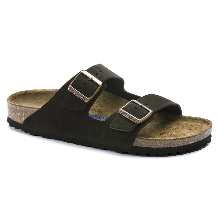 Birkenstock Arizona Suede Leather Soft Footbed Sandal in Mocha  Men&