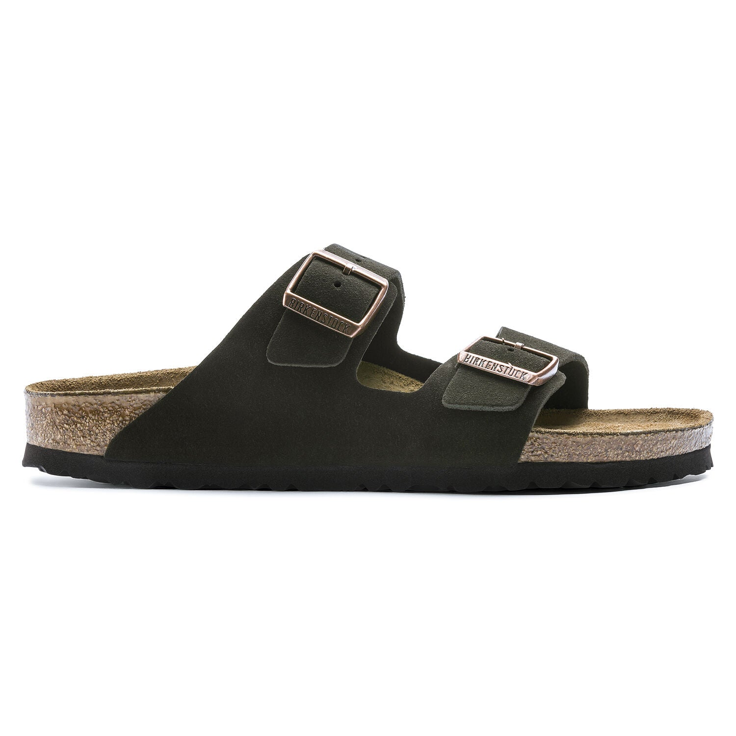 Birkenstock Arizona Suede Leather Soft Footbed Sandal in Mocha  Men's Footwear