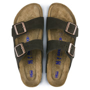 Birkenstock Arizona Suede Leather Soft Footbed Sandal in Mocha  Men's Footwear