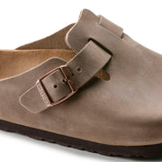 Birkenstock Boston Oiled Leather Classic Footbed Clog in Tobacco Brown  Men's Footwear