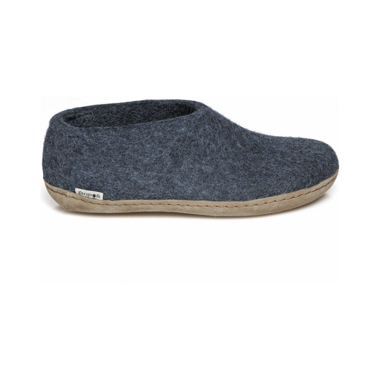 Glerups The Shoe With Leather Sole in Denim